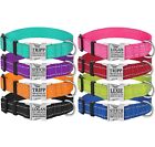 Reflective Dog Collar Safety Personalized Nylon Collars for Dogs Puppy S M L 