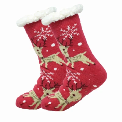 Mujer Invierno Acogedor Difuso Sherpa Forrado de Vellón Térmico Zapatilla Calcetines Talla 5-11 Lote Foto 1 de 4