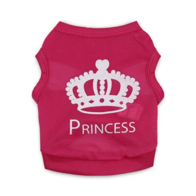 Chihuahua Puppy Clothes For Small Pet Dog Clothing Crown Print Vest Pet Supplies - Image 1 of 4
