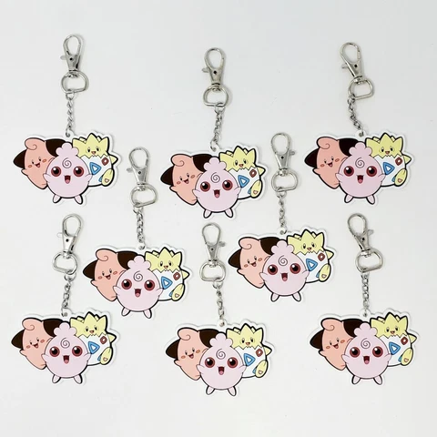 Pokemon Keychain Dangler: Togepi, Cleffa, Igglybuff - LOT of 8  (a28) Cover