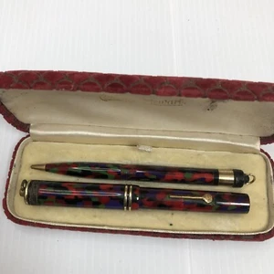 Conway Stewart Dandy Set No 726 Pen 14CT Nib Duro-Point No 2 Pencil Cased c1930 - Picture 1 of 23