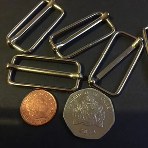 10 X 38 mm Metal Slider Oblong webbing Non-Welded Durable Fasteners Buckles - Picture 1 of 2