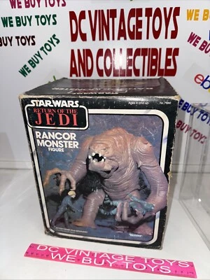 Boneco de ação Rancor Monster completo com caixa Star Wars ROTJ 1984 Kenner 🔥 - Imagem 1 de 4