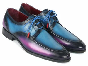 Paul Parkman Ghillie Lacing Blue & Purple Dress Shoes (ID#GU568BLP) - Picture 1 of 6