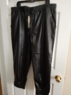 娃娃屋素食皮革女士裤子尺寸 2X(40w 26 内缝)前口袋拉... — 第 1/3 张图片