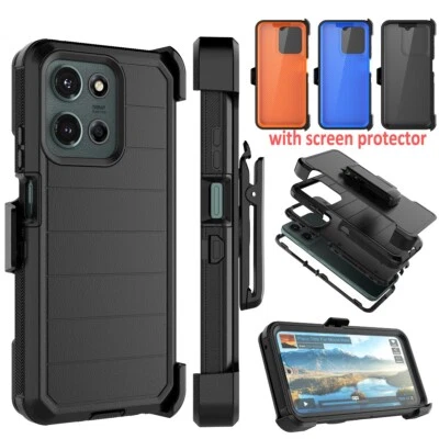 For Motorola Moto G 5G / G Power 5G 2025 Case Holster Cover + Screen Protector