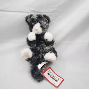 Douglas Cuddle Toys Black White Kitten Cat Lil' Handful Plush Stuffed Animal 6" - Picture 1 of 6