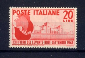 ITALIA - 1949 - 13° Fiera del Levante a Bari 20 L. - Caravella e ingresso MNH** - Picture 1 of 2