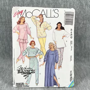 McCalls 5152 Pijama Top Leggings Pantalones Camisón Falta Talla S 10 12 Patrones - Imagen 1 de 5