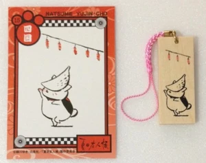 card + strap Natsume's Book of Friends Yuujinchou anime Nyanko sensei Madara - Picture 1 of 2