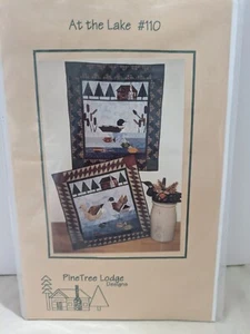 Pine Tree Lodge Designs Quilt Pattern #110 ~ AT THE LAKE ~ DUCKS FISH LAKE SCENE - Picture 1 of 1