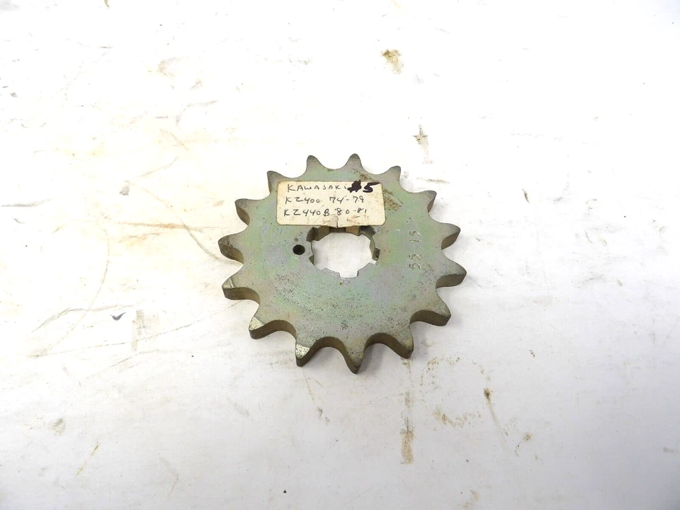 Front Sprocket - 15T Kawasaki 1974-79 KZ400, 1980-81 KZ440 LTD - Image 1 of 1