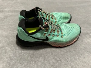 NIKE WOMENS 7.5 AIR ZOOM TERRA KIGER 3 GREEN BLUE TEAL TRAIL RUNNING SNEAKER - Picture 1 of 9