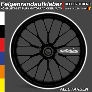 Weiss Reflektierende Felgenrandaufkleber aufkleber - Bild 1 von 2