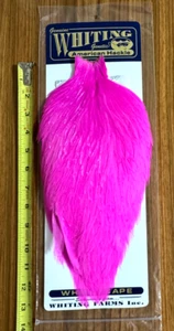 Cape coq américain Whiting, teinte blanche rose, attache mouche - Photo 1/2