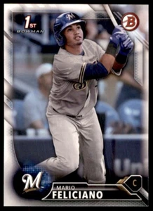 2016 BOWMAN DRAFT PICKS & PROSPECTS MARIO FELICIANO MILWAUKEE BREWERS #BD-48 - Picture 1 of 2