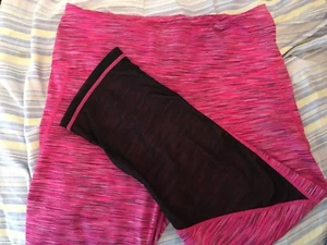 Zella Large Live In Capri Space Dye Pink Workout 3/4 Length Mesh Pocket - Picture 1 of 7