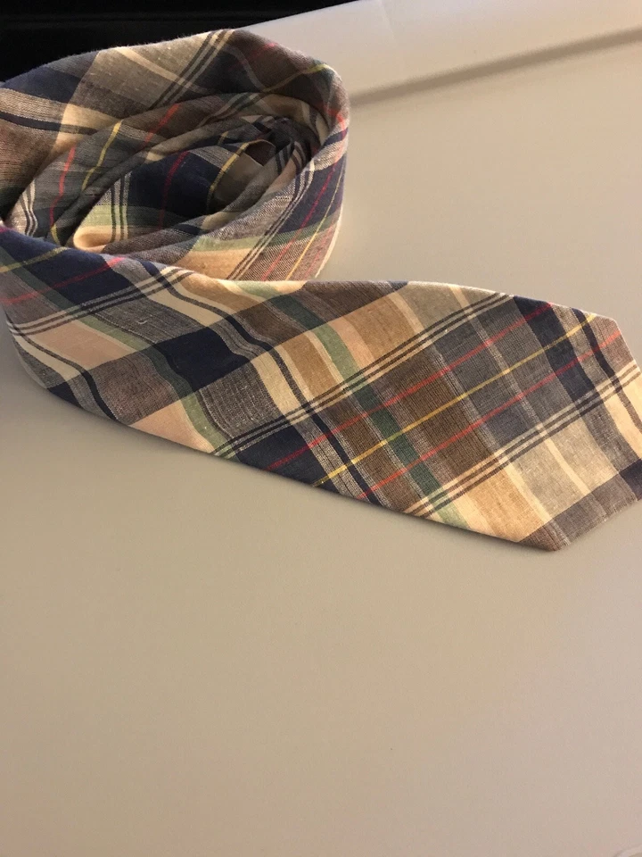 Pen West Tie A Division Of Pendleton. Cotton Plaid Tie 58” Long 3” Wide - Image 1 of 3