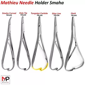 Pinzas porta agujas Mathieu pinzas ligadura ortodoncia alicates herramientas dentales quirúrgicas - Imagen 1 de 4