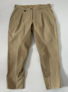 Peter Williams women's brown jodhpurs equestrian riding cotton stretch Size 18L - Picture 1 of 7