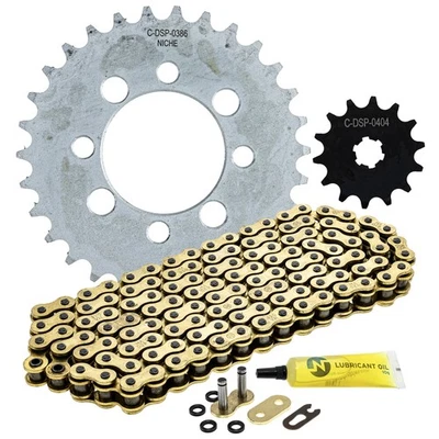 NICHE Sprocket Chain Set for Kawasaki Z125 Pro 14/30 Tooth 420 X-Ring Front Rear - Изображение 1 из 4