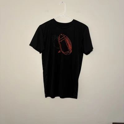 Adidas Youth Large Boys Black Short Sleeve Top Football E5 - Image 1 of 4