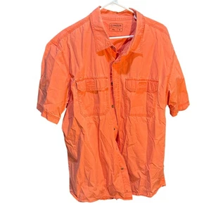 Magellan Outdoors Herren Orange Kurzarm Hemd mit Knopfleiste Freizeit Größe 2XL - Bild 1 von 5