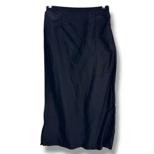 Eileen Fisher Black Silk Sheer Lightweight Skirt - Picture 1 of 14