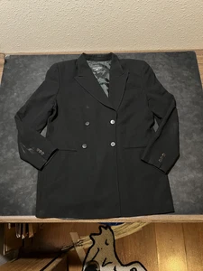 Giorgio Armani Blazer Mens 48 Double Breasted Made Italy Wool Jacket Formal Suit - Picture 1 of 12