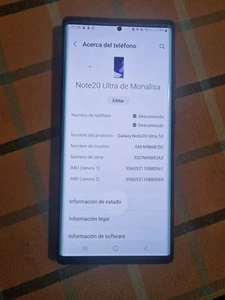 SMARTPHONE SAMSUNG GALAXY NOTE 20 ULTRA 512GB 5G LIBRE 19196504 - Imagen 1 de 4