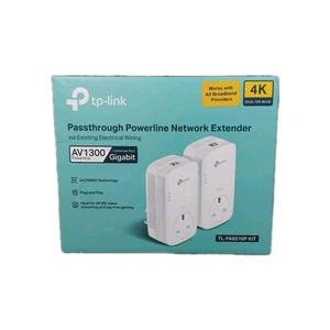 TP Link Powerline Adapter TL-PA8010P Kit Network Extenders 1300AV Home WiFi - Bild 1 von 8