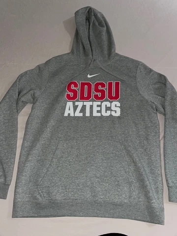 Nike SDSU San Diego State Aztecs  Hoodie Sweatshirt Gray Mens Large NWOT! Cover