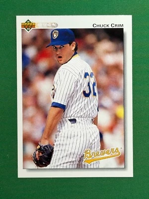 1992 Upper Deck Baseball #496 Chuck Crim - Image 1 of 2