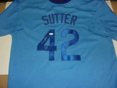 BRUCE SUTTER CHICAGO CUBS HOF 2006 JSA/COA SIGNED JERSEY - Image 1 of 2