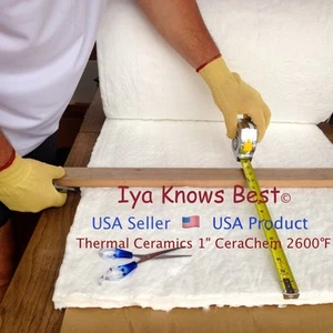 1" CeraChem 16" x 24" Ceramic Fiber Blanket Insulation 8# Thermal Ceramics 2600F - Picture 1 of 12