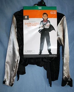 Target Halloween Costume Boys 6-8 Dark Lord Victor Cape Pants Shirt Black Gray - Picture 1 of 7