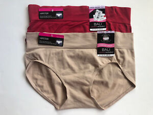 NWT 2 PACK BALI Comfort Revolution Hipster Panties 2C90 Size 6/7 Red Beige
