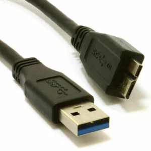 USB 3.0 Super Speed A Male to Micro B Male 1.8m -External Portable Cable - Picture 1 of 3