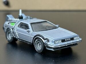 Johnny Lightning Back To The Future DeLorean On Hot Wheels Real Riders LOOSE