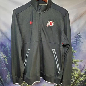 Under Armour Utah Utes Football Mens Size Large Zip Up Logo Jacket Bowl - Picture 1 of 7