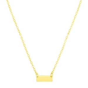 Collar mini barra pulido oro amarillo 14k - Imagen 1 de 2
