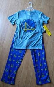 Golden State Warriors Pajamas Set Size 12 L Large Boys PJs NBA 2 Pcs NEW NWT - Picture 1 of 6