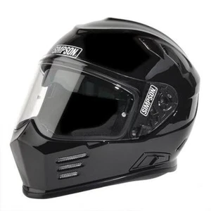 Simpson Racing Products Ghost Bandit Motorcycle Helmet Gloss Black - Large - Picture 1 of 3