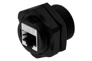 CAT6 RJ45 Shielded Industrial Panelmount Bulkhead Coupler - Picture 1 of 5
