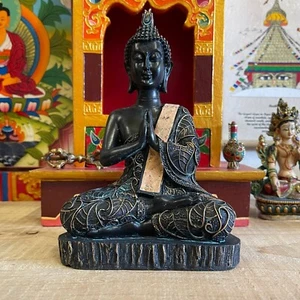 Buda de la oración aspecto antiguo 22 cm - Imagen 1 de 3