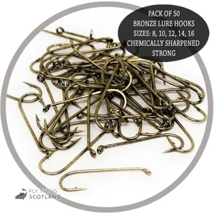 Fly Tying Scotland Bronze Lure Hooks Pack of 50 Fly Tying Material