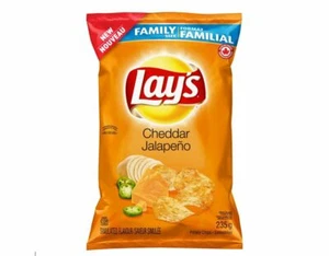 Lays Cheddar Jalapeno Chips Large Family Size 235g From Canada Fresh New - Picture 1 of 1