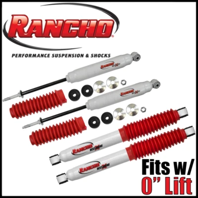 Juego de amortiguadores delanteros y traseros Rancho aptos para Dodge Ram 1500 1994-01 4x4 con elevación de 0" Foto 1 de 4