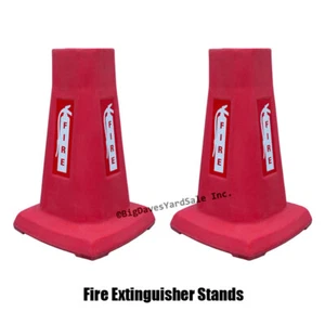 2 - Portable Cone Fire Extinguisher Stands with NO - FIRE EXTINGUISHERS - Picture 1 of 3