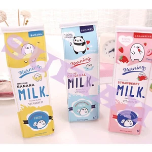Estudiante Leche Cartón Pluma Estuche Lápiz Escolar Bolso Lápiz Niñas Geometría Organizador Bolsa - Imagen 1 de 7